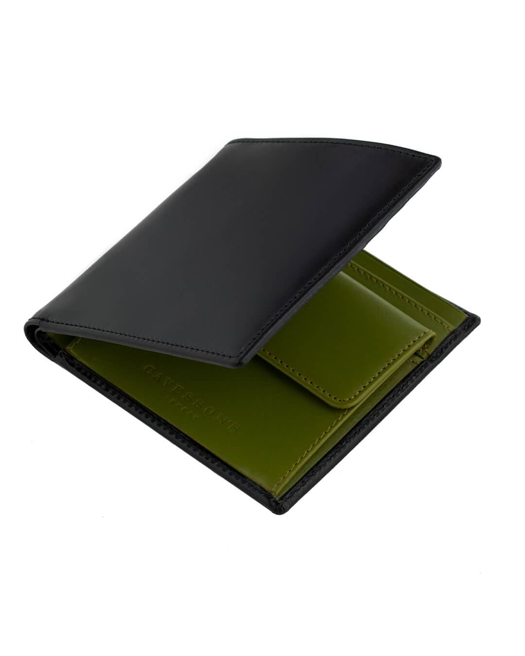 Cavesson&#39;s Wallets Cavesson&#39;s Black And Olive Coin Wallet