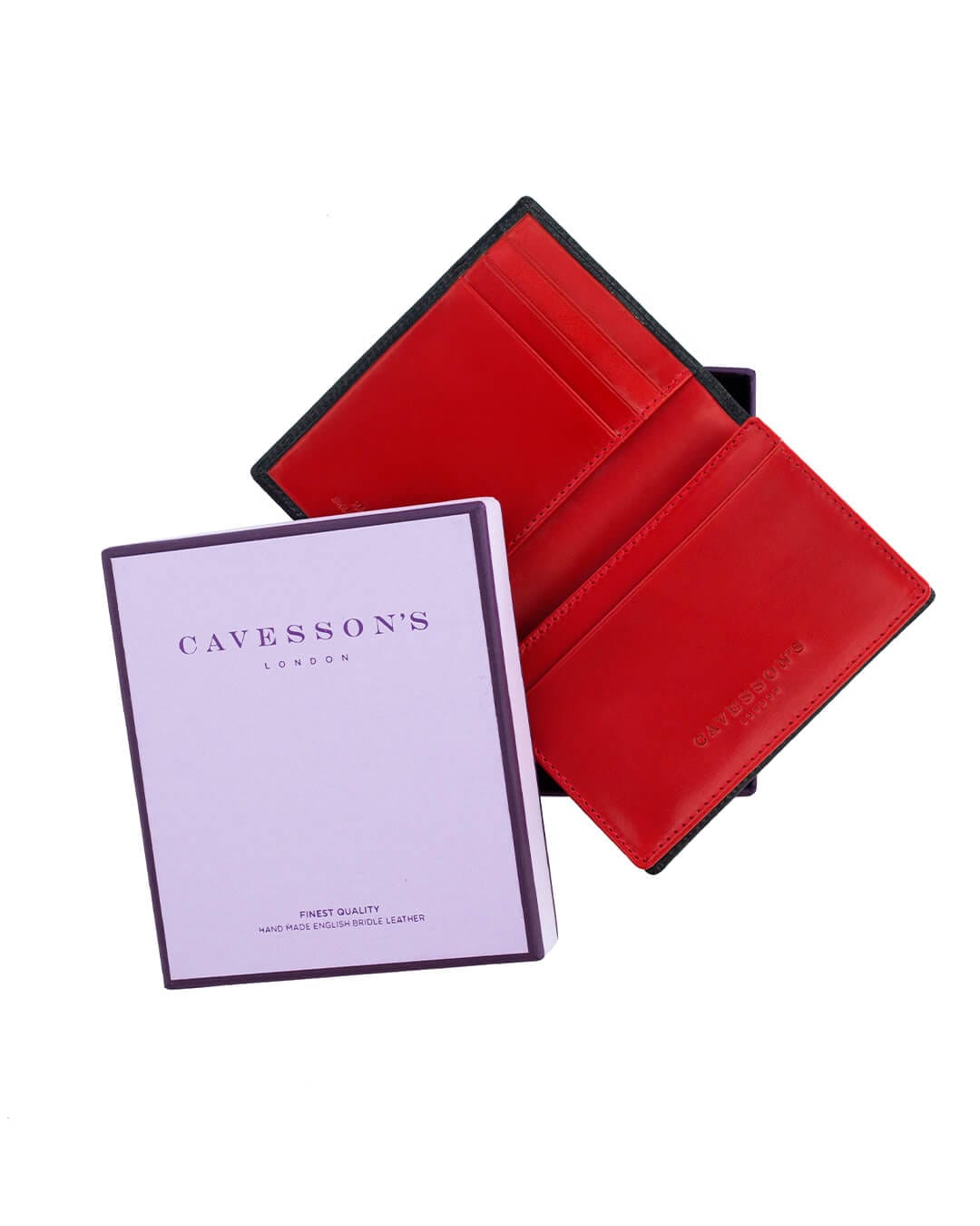 Cavesson&#39;s Wallets Cavesson&#39;s Black And Red Card Wallet