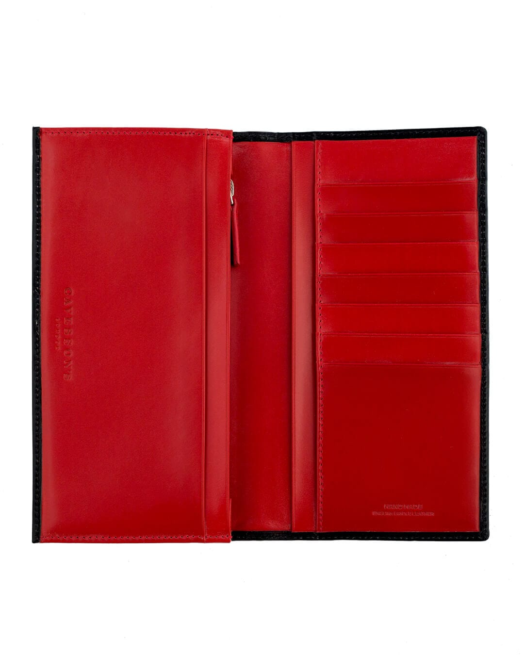 Cavesson&#39;s Wallets Cavesson&#39;s Black And Red Slim Wallet