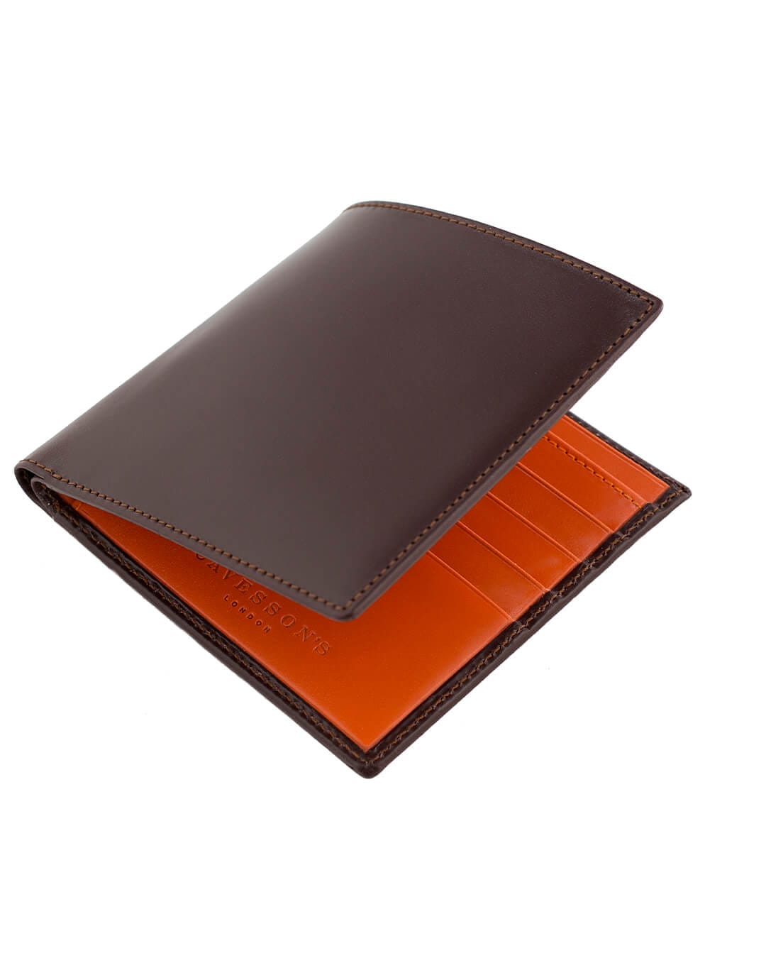 Cavesson&#39;s Wallets Cavesson&#39;s Brown And Orange Card Wallet