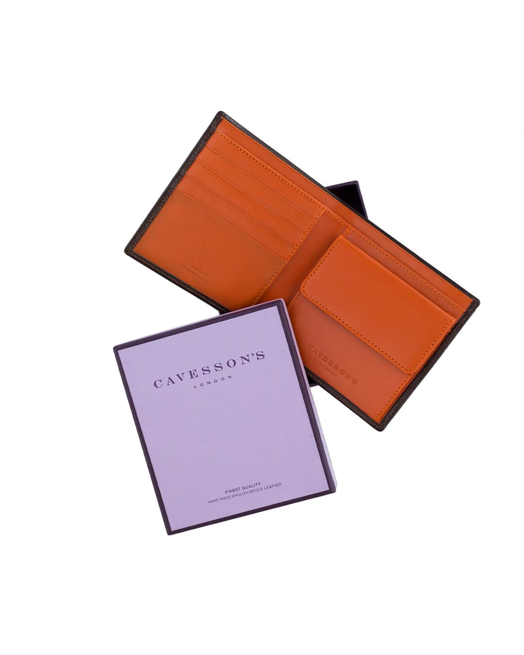 Cavesson's Wallets Cavesson's Brown And Orange Coin Wallet