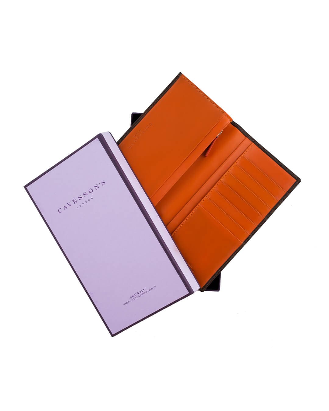 Cavesson&#39;s Wallets Cavesson&#39;s Brown And Orange Slim Wallet