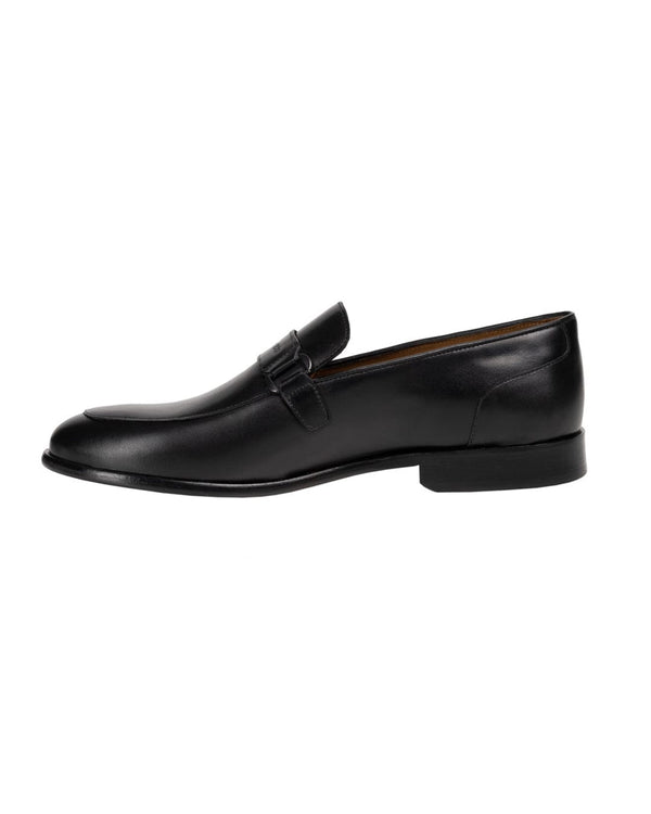 Cerruti I88I Black Leather Loafers | Bortex - Bortex Fine Tailoring