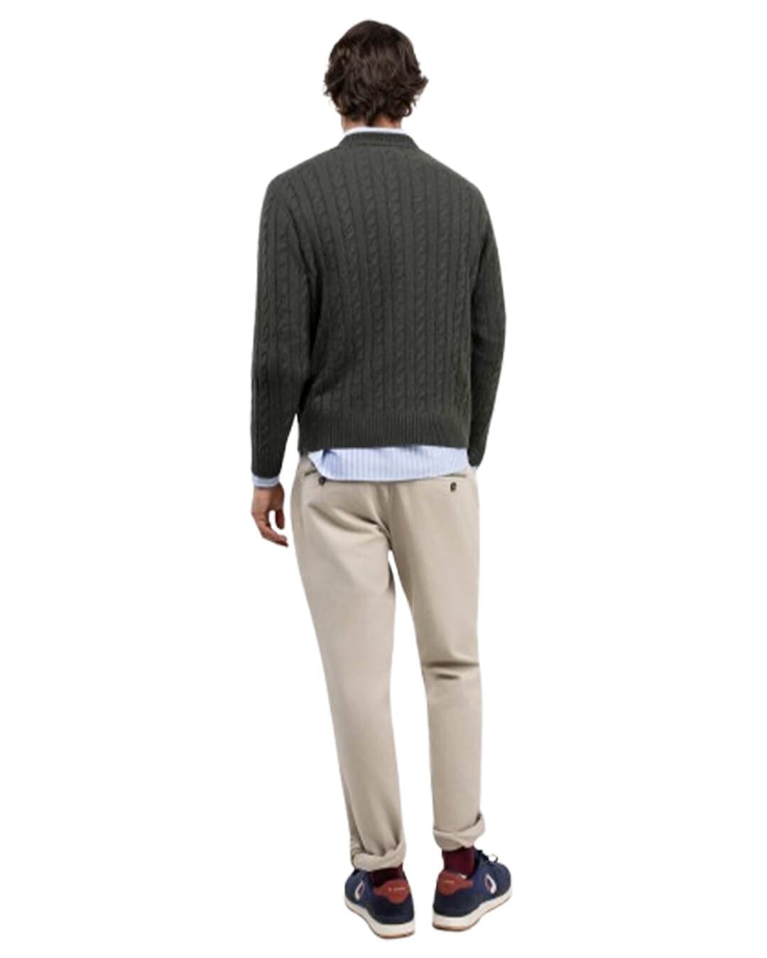 El Ganso Jumpers El Ganso Green Jersey Crew Neck