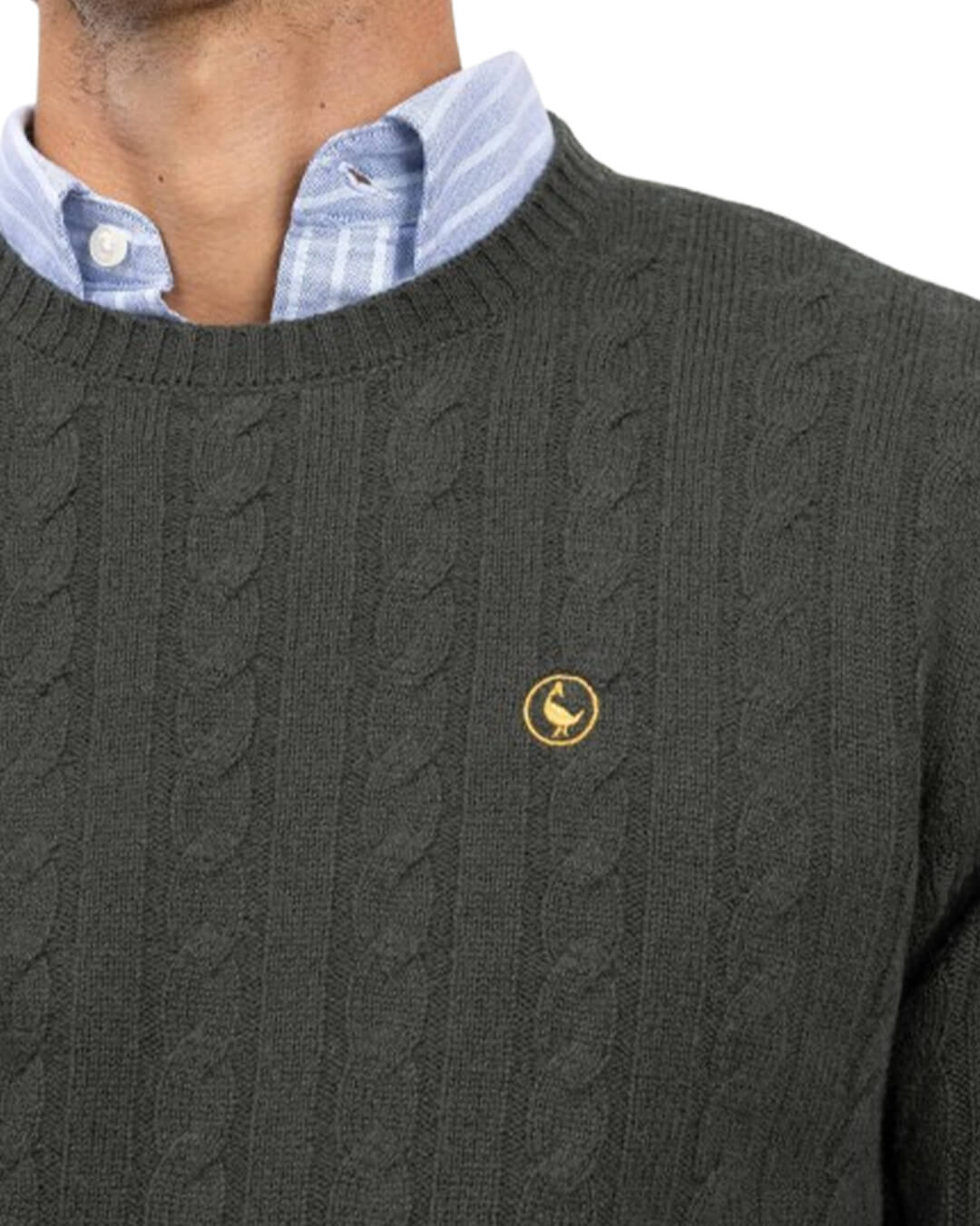 El Ganso Jumpers El Ganso Green Jersey Crew Neck