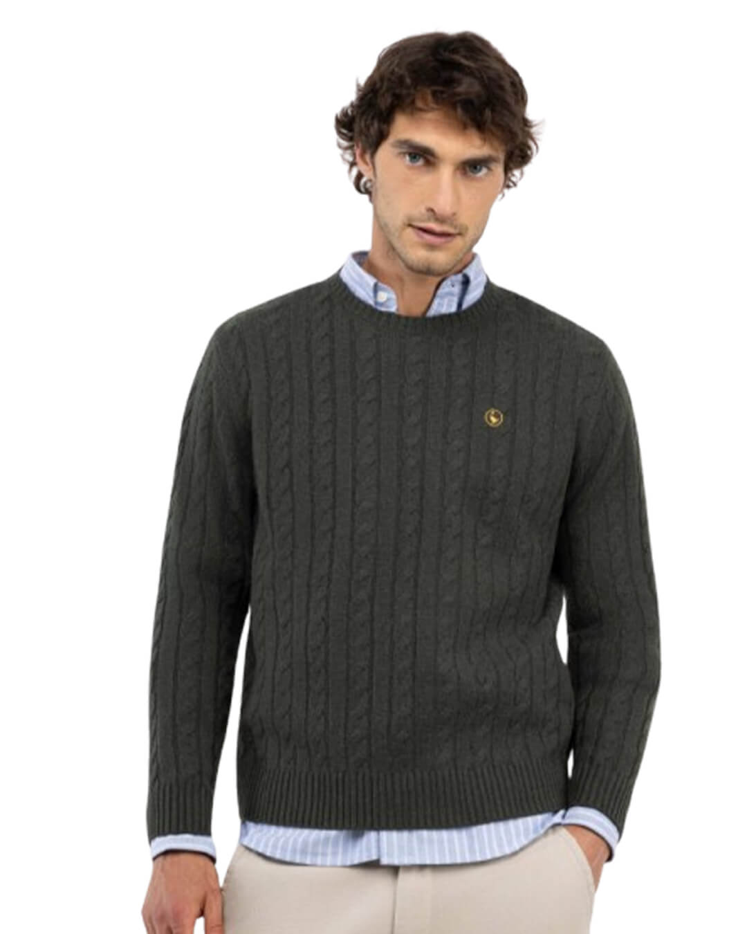 El Ganso Jumpers El Ganso Green Jersey Crew Neck