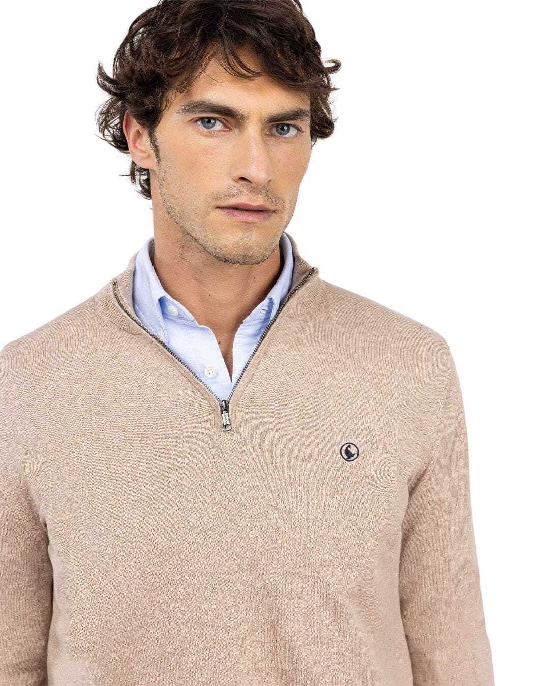 El Ganso Jumpers El Ganso JERSEY HALF ZIP BEIGE