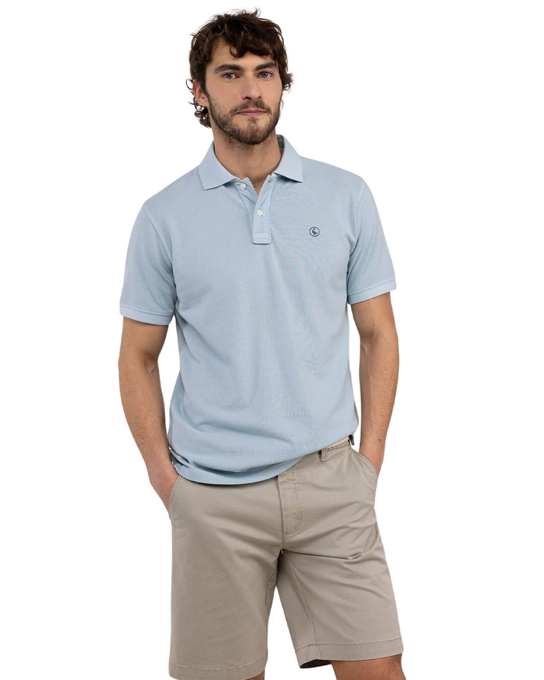 El Ganso Polo Shirts El Ganso Celeste Polo Pique