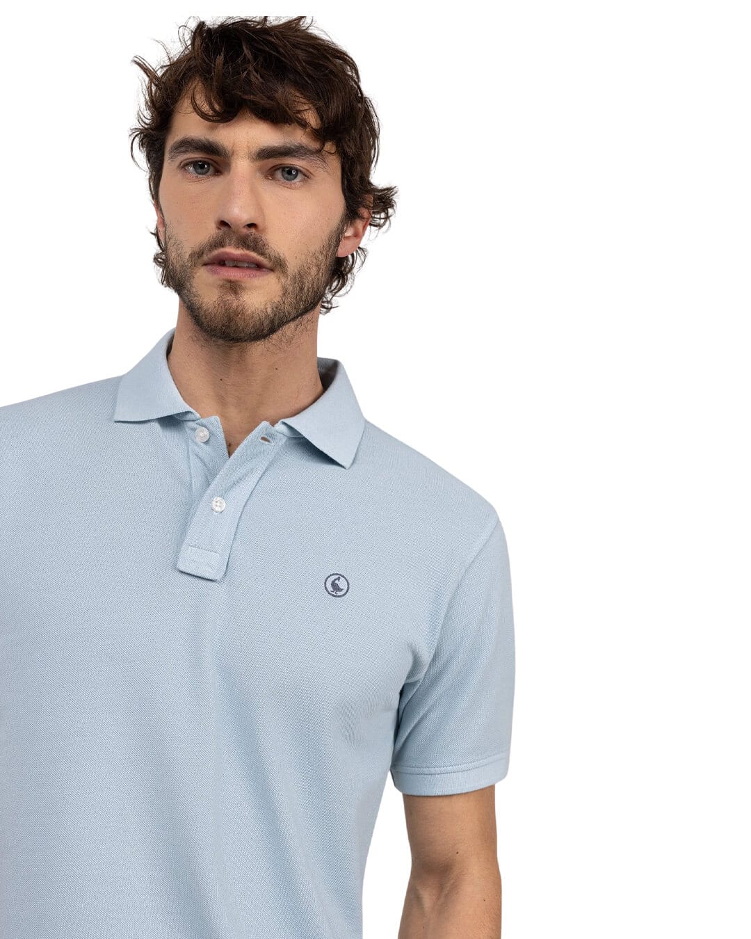 El Ganso Polo Shirts El Ganso Celeste Polo Pique