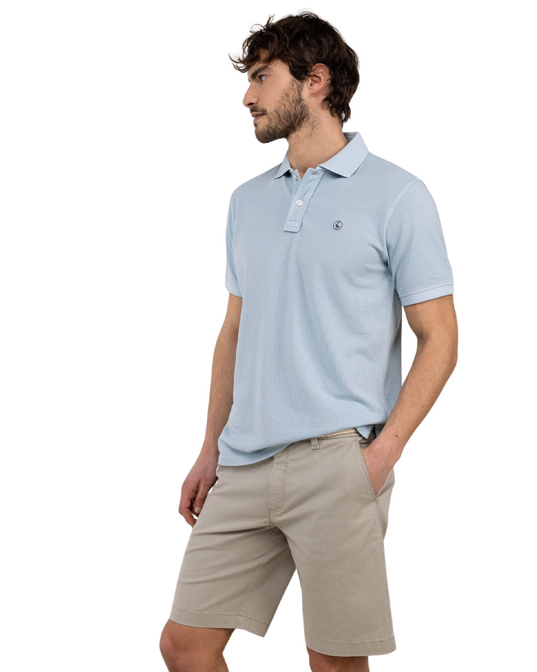 El Ganso Polo Shirts El Ganso Celeste Polo Pique