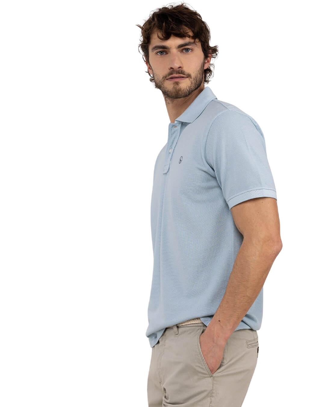 El Ganso Polo Shirts El Ganso Celeste Polo Pique