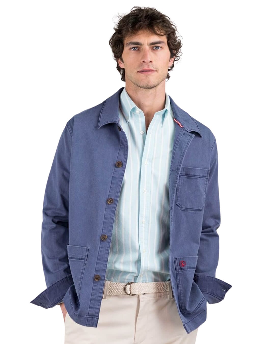 El Ganso Shirts COTTON OVERSHIRT GARMENT DYED NAVY