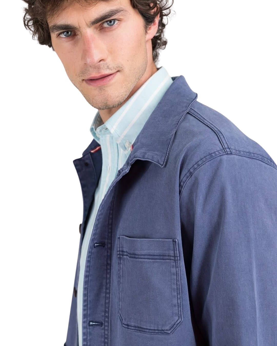 El Ganso Shirts COTTON OVERSHIRT GARMENT DYED NAVY