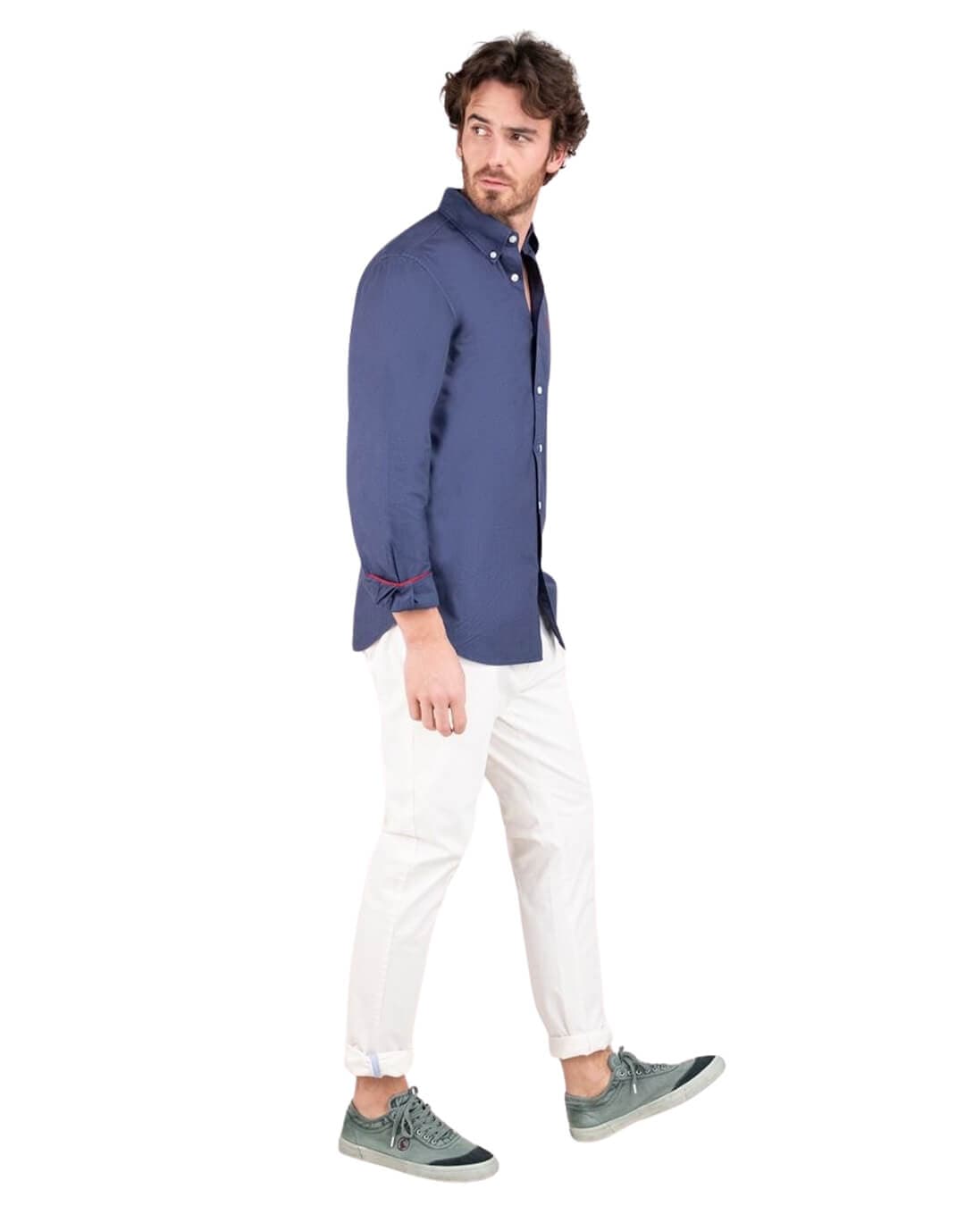 El Ganso Shirts COTTON SHIRT GARMENT DYED NAVY