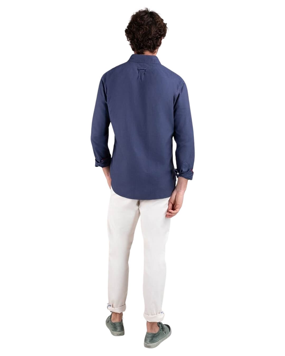 El Ganso Shirts COTTON SHIRT GARMENT DYED NAVY