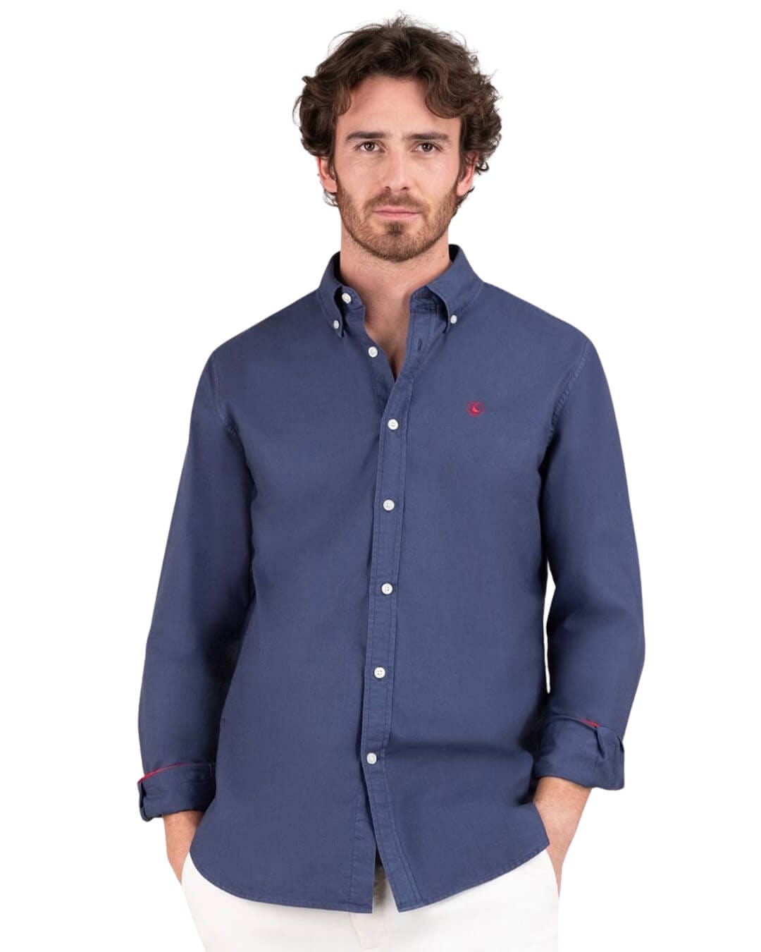 El Ganso Shirts COTTON SHIRT GARMENT DYED NAVY