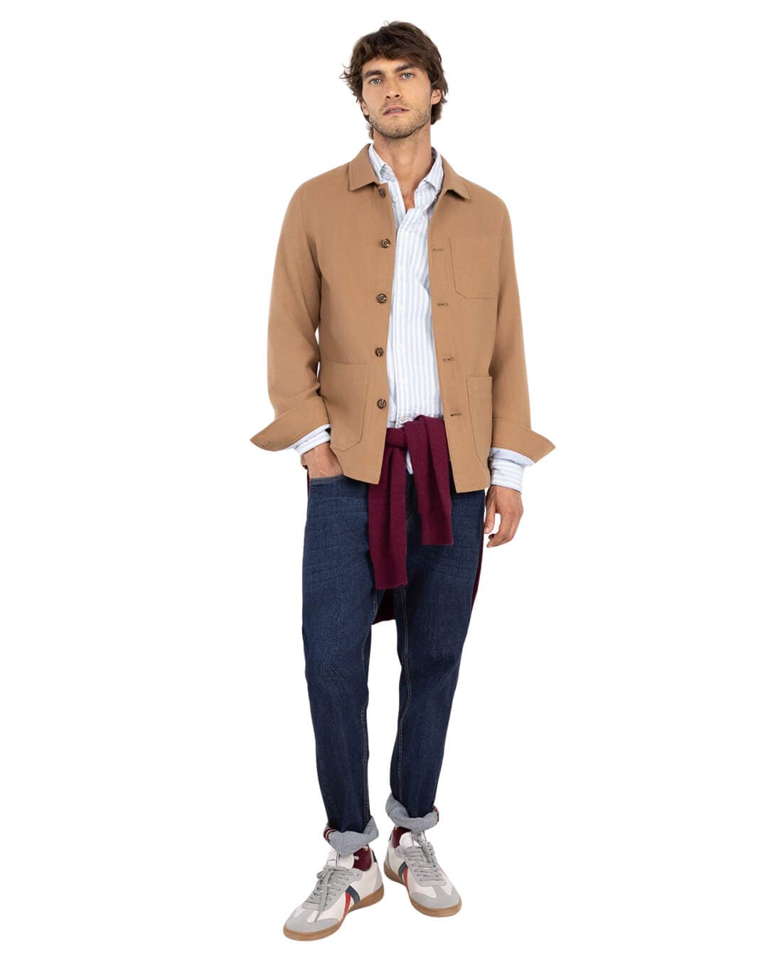 El Ganso Shirts El Ganso Beige Wool Overshirt