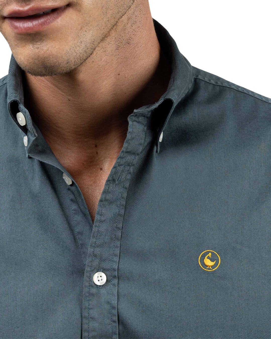 El Ganso Shirts El Ganso COTTON SHIRT GARMENT DYED GREEN