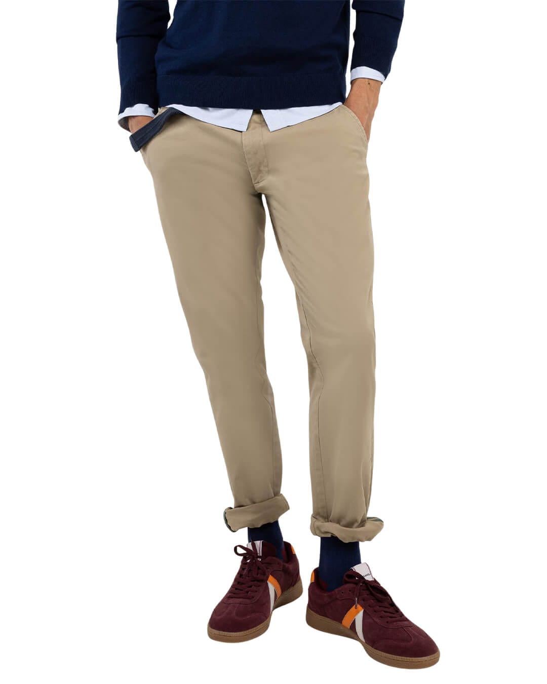 El Ganso Trousers El Ganso SLIM FIT CHINOS KHAKI