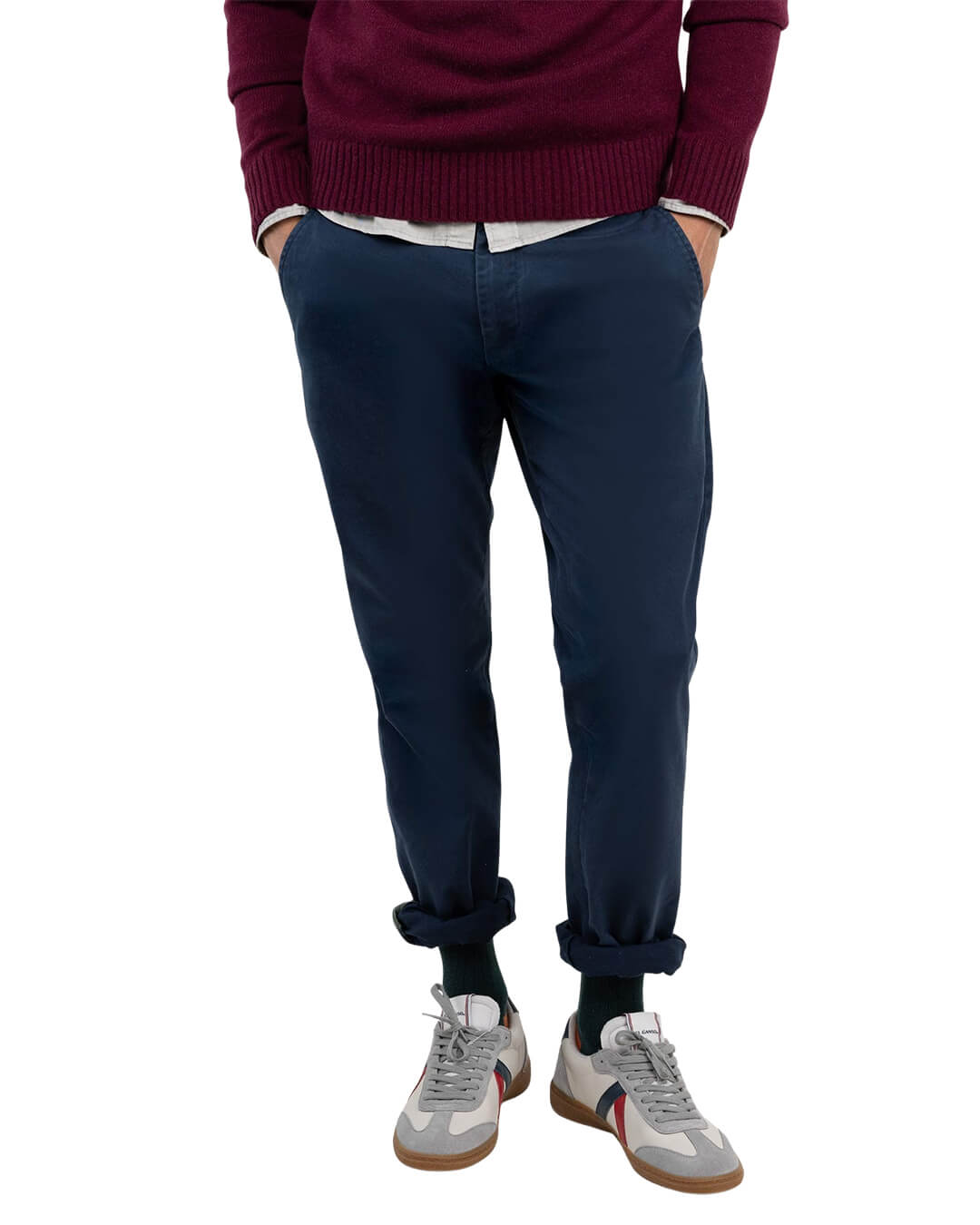 El Ganso Trousers El Ganso SLIM FIT CHINOS MARINE