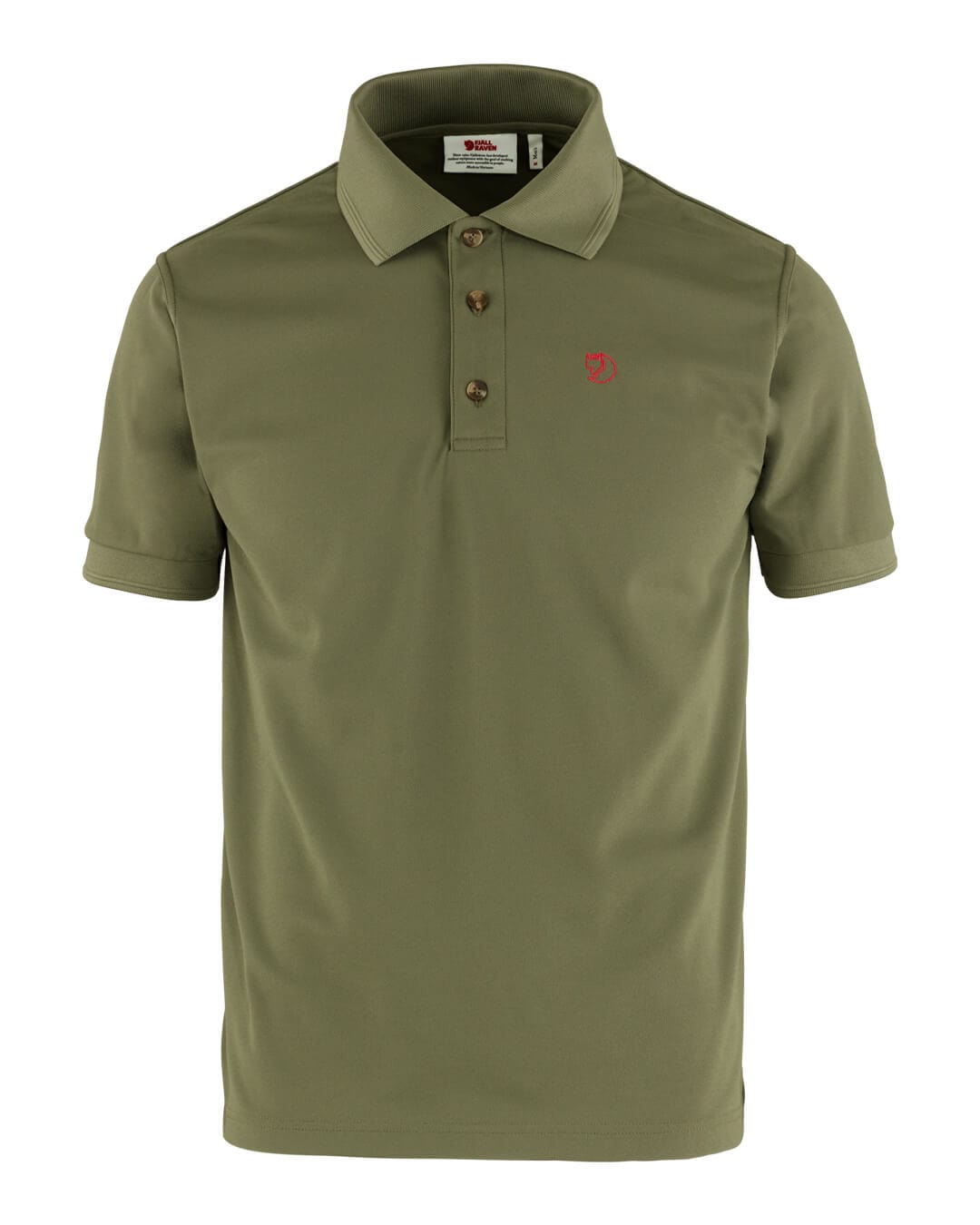 Fjallraven Polo Shirts Fjallraven Crowley Light Green Pique Polo Shirt