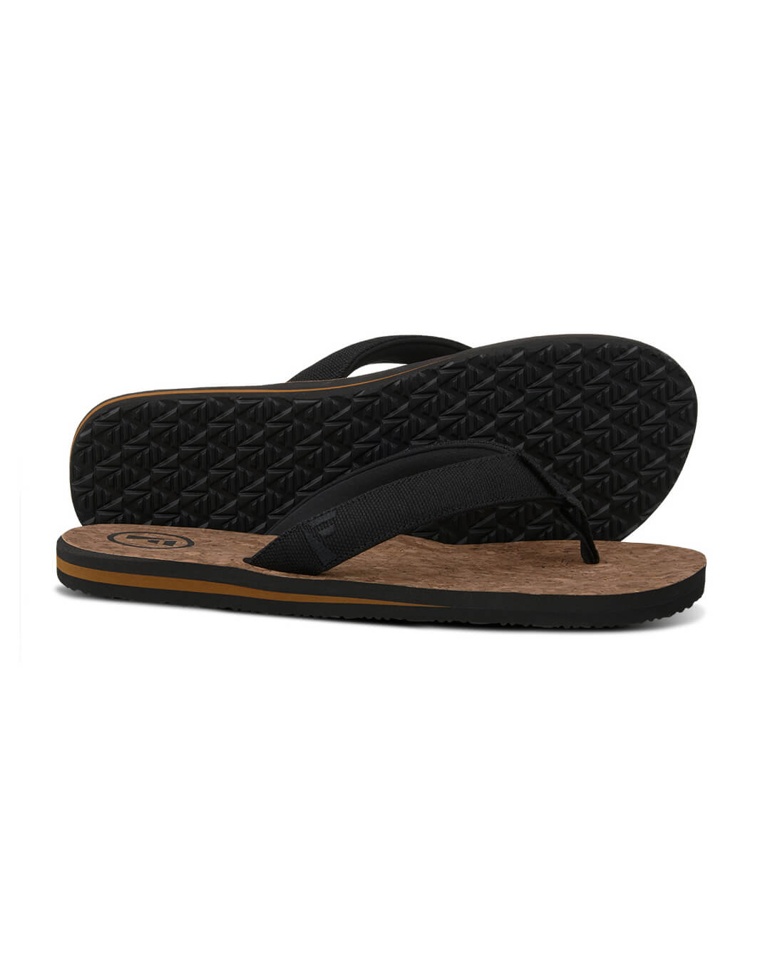 Foamlife Shoes Foamlife Mully Cork Black Flip Flops