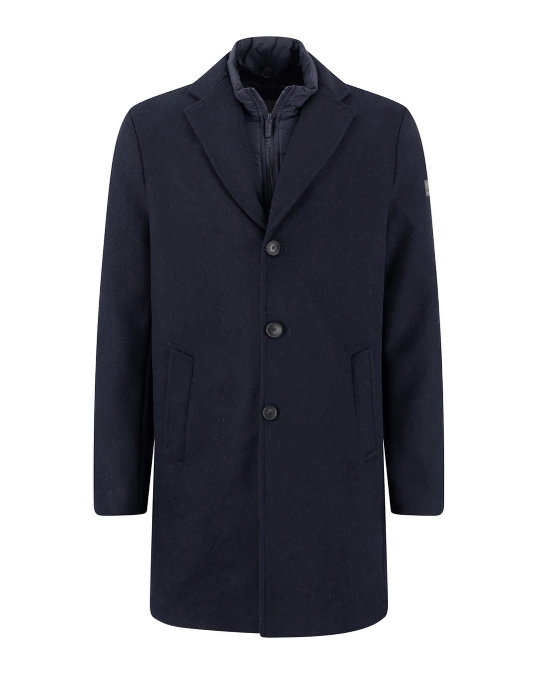 Fynch-Hatton Coats Fynch-Hatton Navy Fynch-Hatton Wool Coat With Insert Rws Dark Navy F688