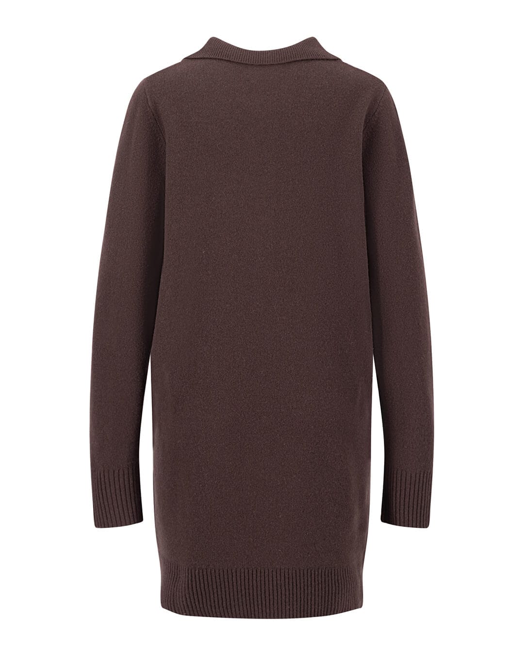 Fynch-Hatton Dresses Fynch-Hatton Espresso Brown Merino Wool Polo Dress