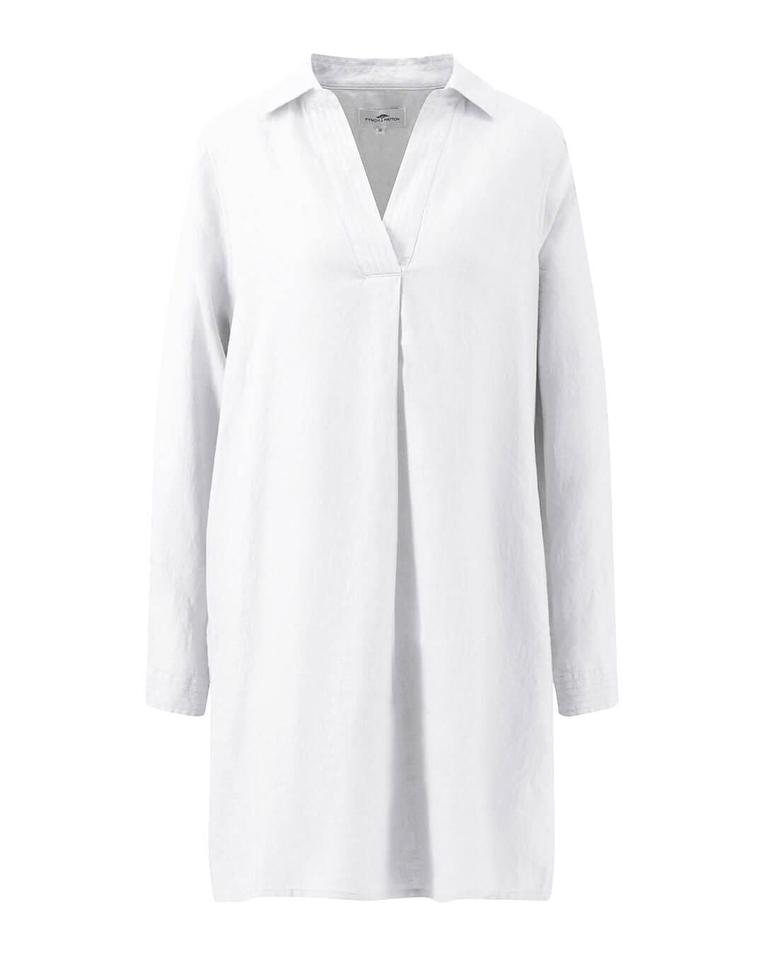 Fynch-Hatton Dresses Fynch-Hatton White Linen Tunic Dress