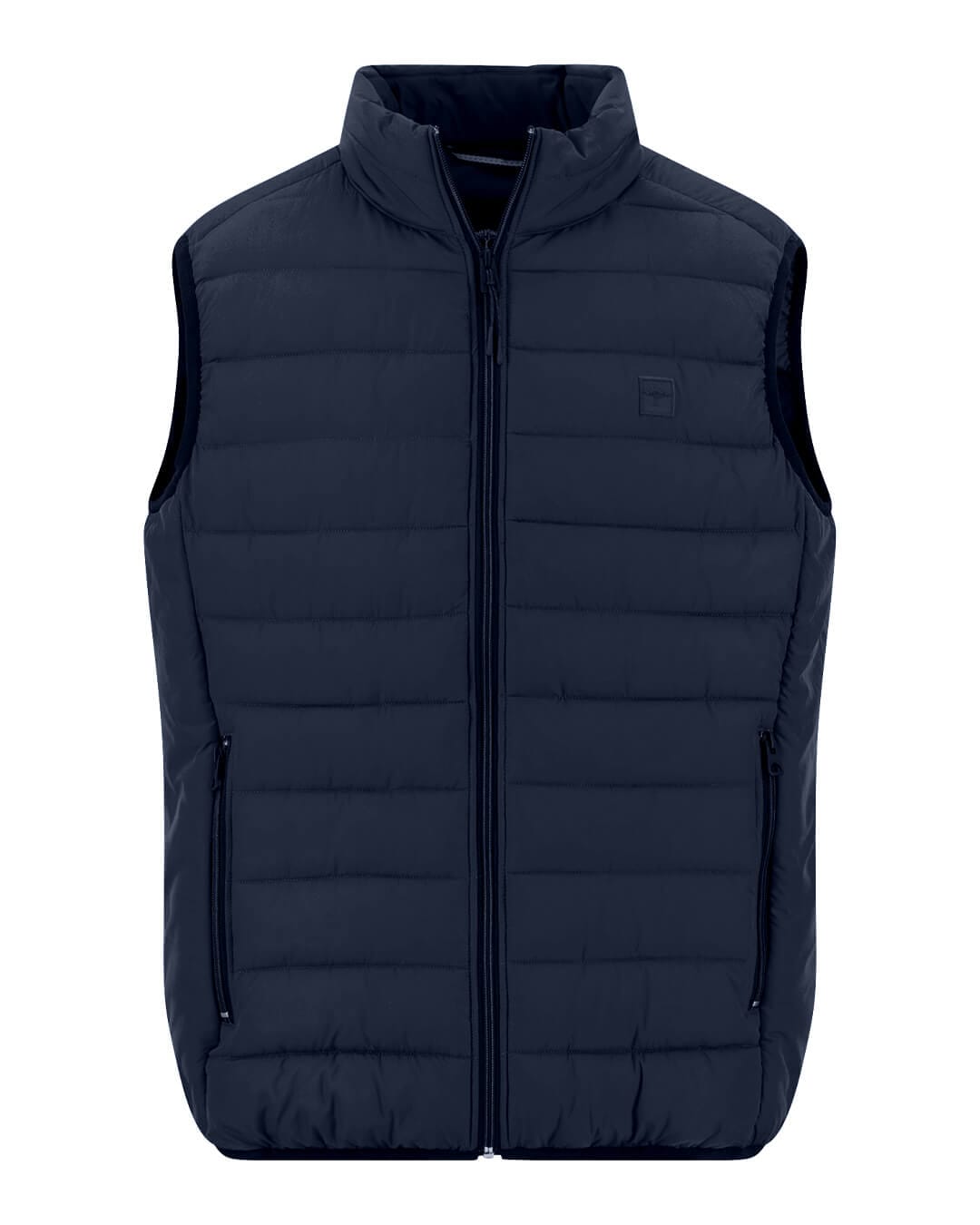 Fynch-Hatton Gilets Fynch-Hatton Navy Fynch-Hatton Basic Lightweight Vest Grs Dark Navy F688
