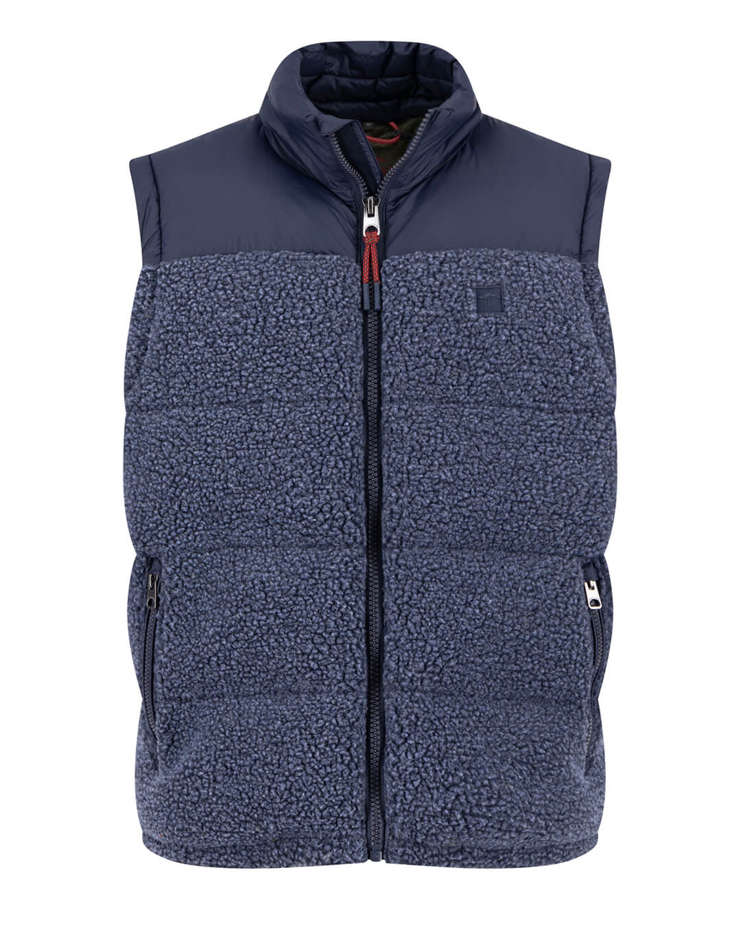 Fynch-Hatton Gilets Fynch-Hatton Navy Teddy Puffer Hybrid Vest Gilet