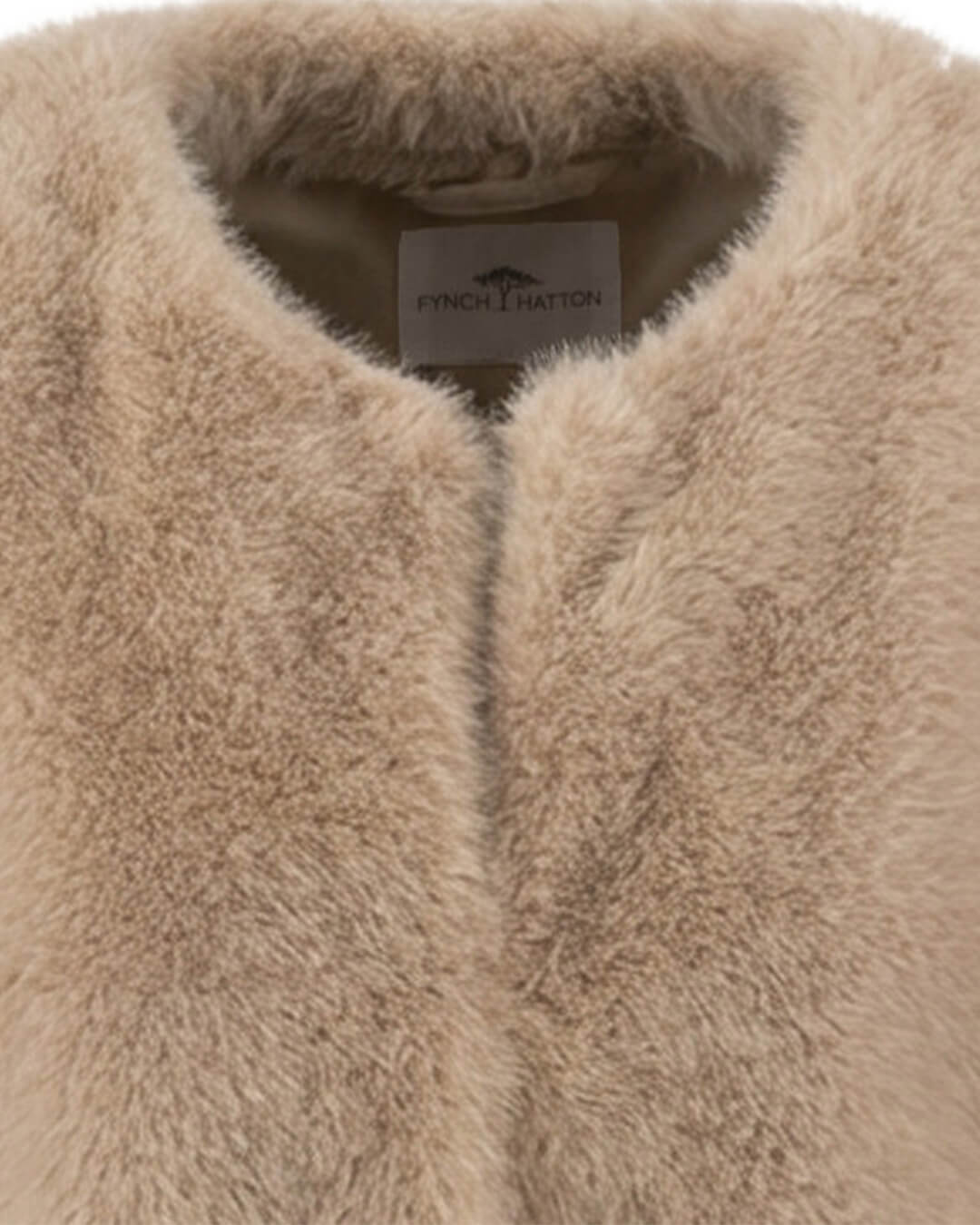 Fynch-Hatton Gilets Fynch-Hatton Tan Fynch-Hatton Vest Easy Fake Fur Neutral Tan F192