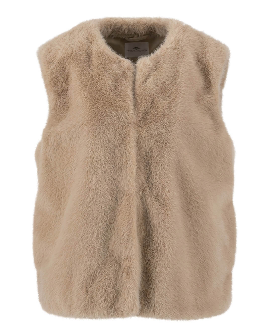 Fynch-Hatton Gilets Fynch-Hatton Tan Fynch-Hatton Vest Easy Fake Fur Neutral Tan F192