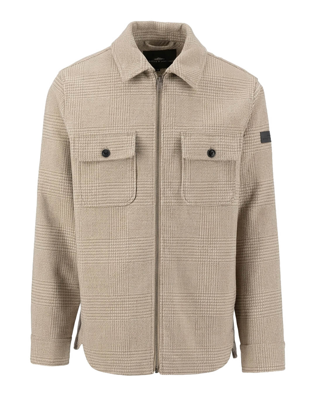 Fynch-Hatton Jackets Fynch-Hatton Beige Wool Check Overshirt