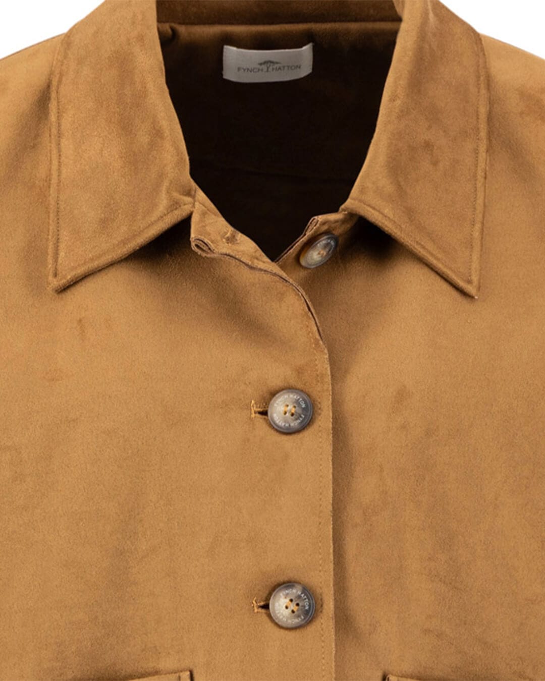 Fynch-Hatton Jackets Fynch-Hatton Caramel Suede Faux Leather Jacket