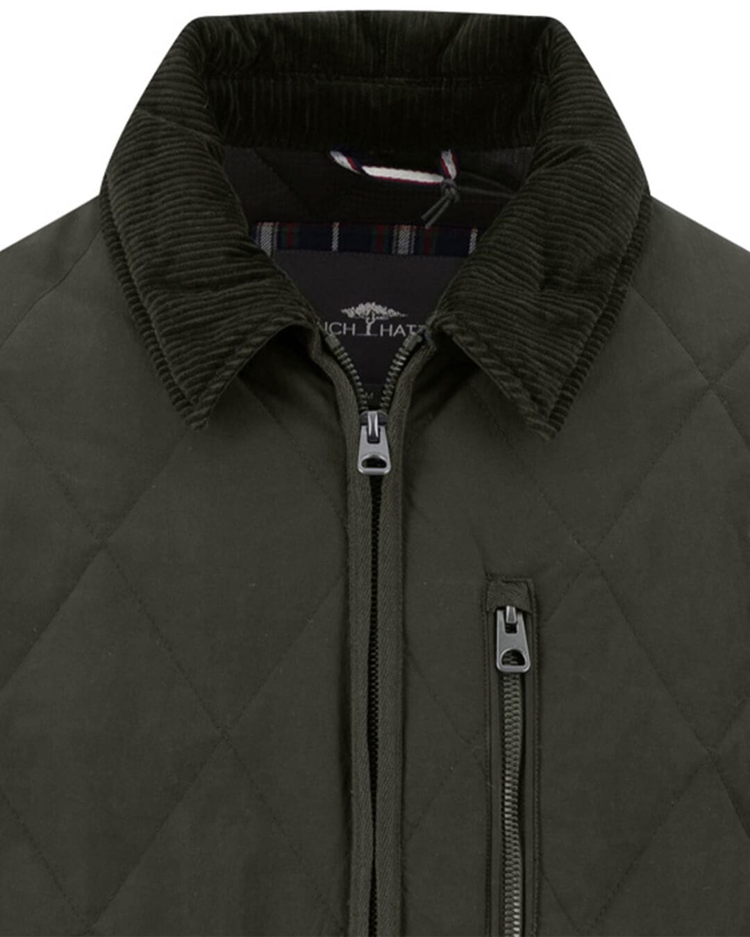 Fynch-Hatton Jackets Fynch-Hatton Dark Green Lightweight Diamond Jacket