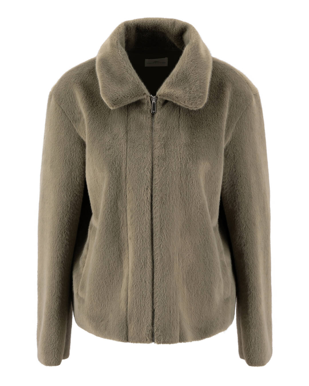 Fynch-Hatton Jackets Fynch-Hatton Green Fynch-Hatton Jacket Easy Fake Fur Dusty Green F732