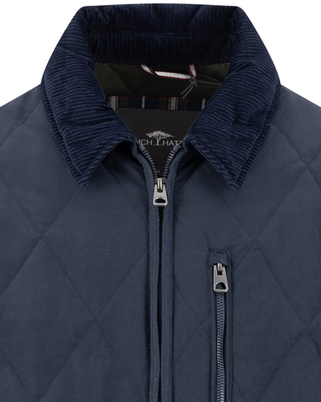 Fynch-Hatton Jackets Fynch-Hatton Navy Fynch-Hatton Light Weight Diamond Jacket Grs Dark Navy F688