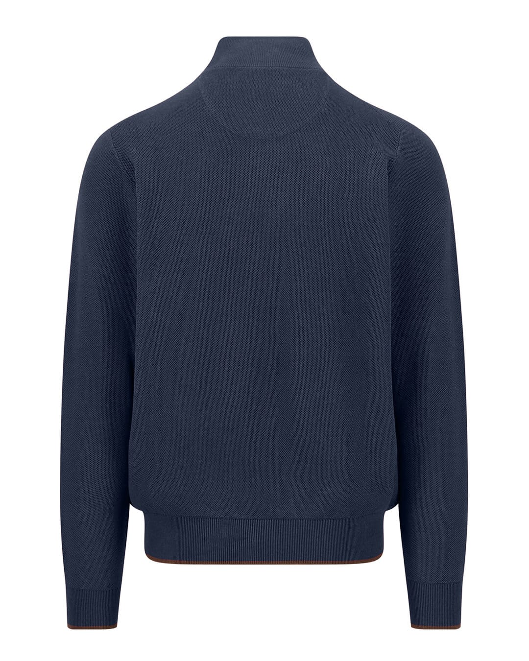Fynch-Hatton Jumpers Fynch-Hatton Blue Fynch-Hatton Troyer Zip Structure Ink Blue F661