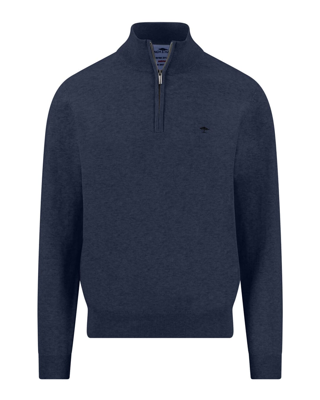 Fynch-Hatton Jumpers Fynch-Hatton Blue Fynch-Hatton Troyer Zip Superfine Ink Blue F661