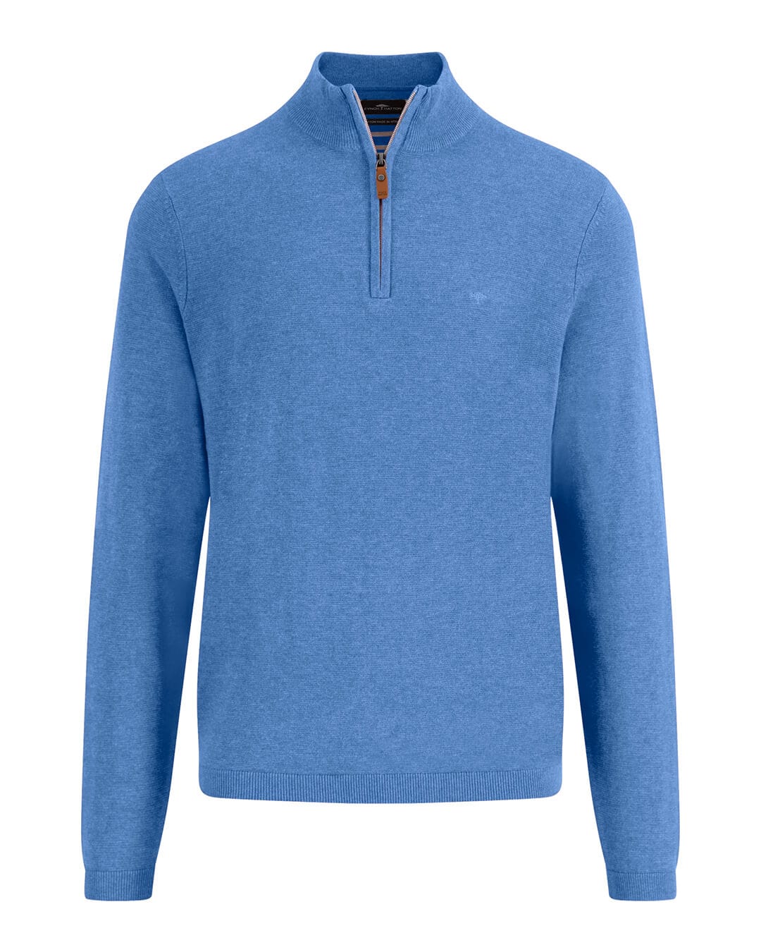Fynch-Hatton Jumpers Fynch-Hatton Blue Troyer Zip Air Cotton Jumper