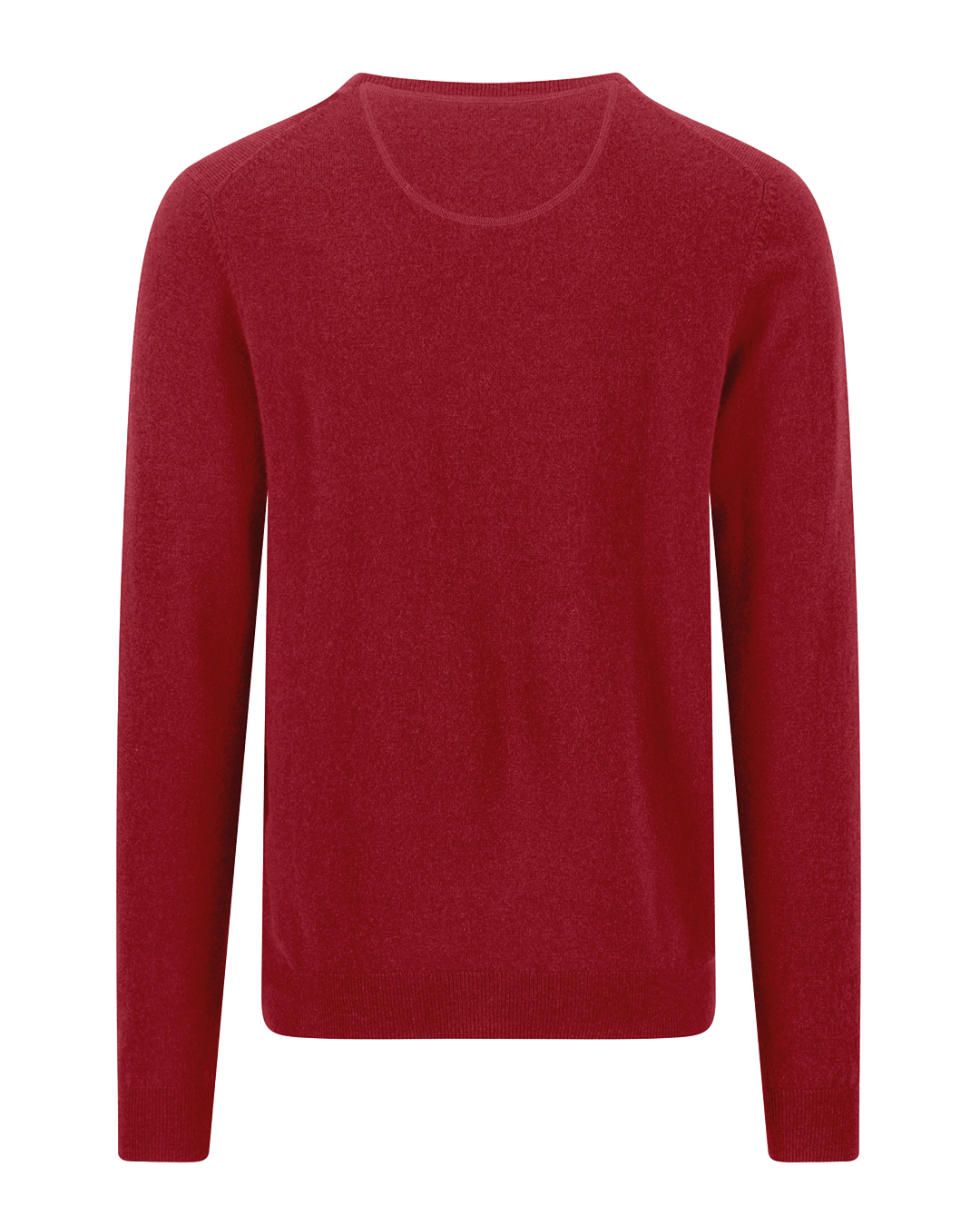 Fynch-Hatton Jumpers Fynch-Hatton Brick Red Merino Cashmere Crew Neck Jumper