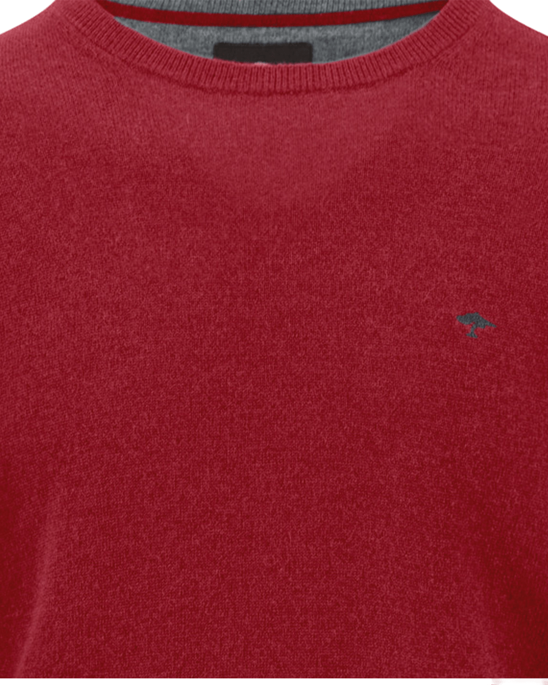 Fynch-Hatton Jumpers Fynch-Hatton Brick Red Merino Cashmere Crew Neck Jumper