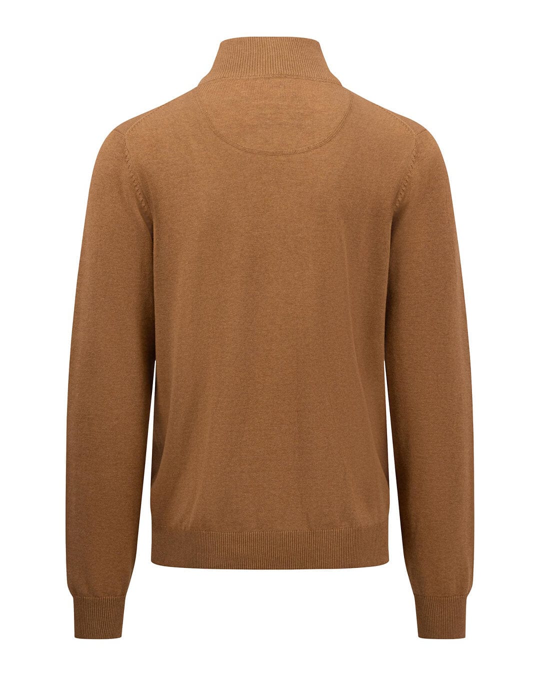 Fynch-Hatton Jumpers Fynch-Hatton Brown Classic Zip Neck Jumper