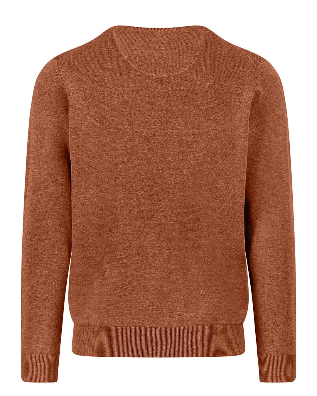 Fynch-Hatton Jumpers Fynch-Hatton Brown O-Neck Superfine Sweater