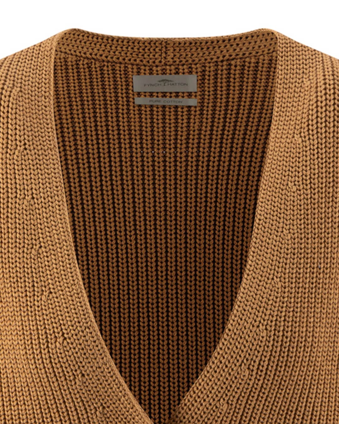 Fynch-Hatton Jumpers Fynch-Hatton Caramel Cotton Cardigan