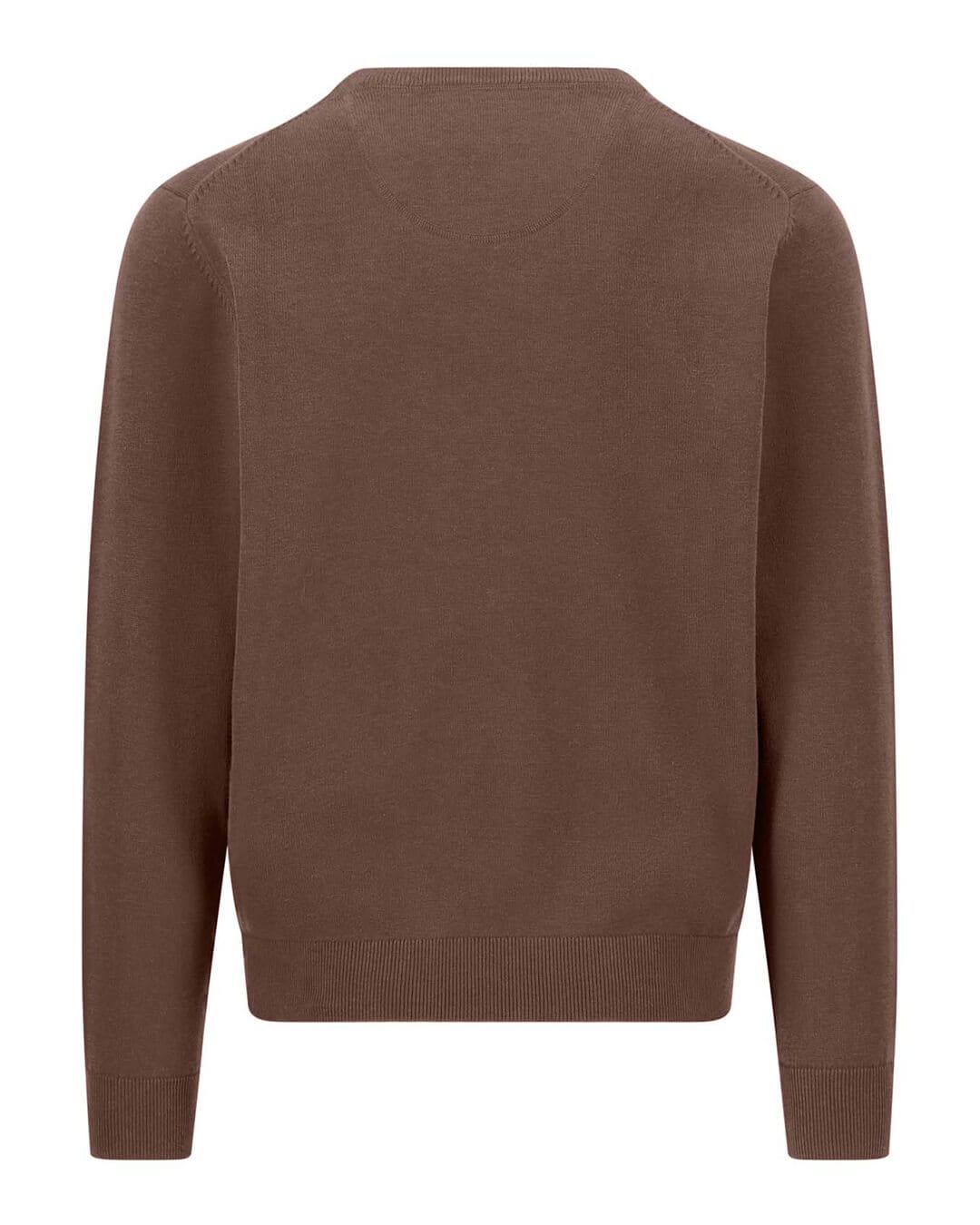 Fynch-Hatton Jumpers Fynch-Hatton Chocolate Brown Superfine Crew Neck Jumper