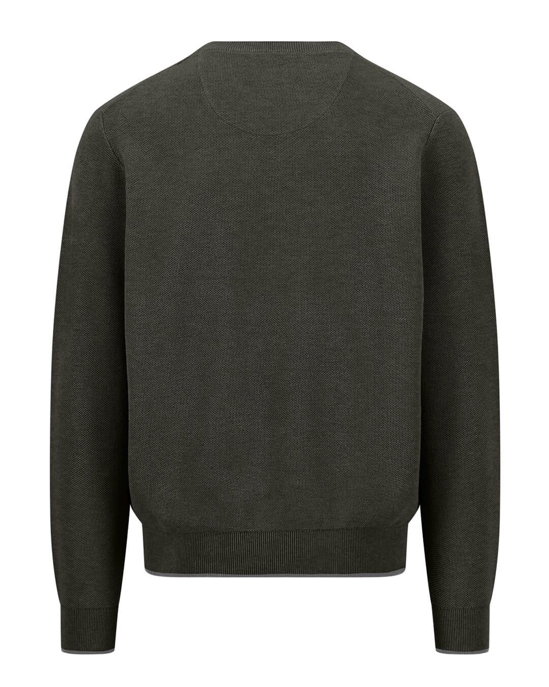 Fynch-Hatton Jumpers Fynch-Hatton Dark Green Structure Crew Neck Jumper