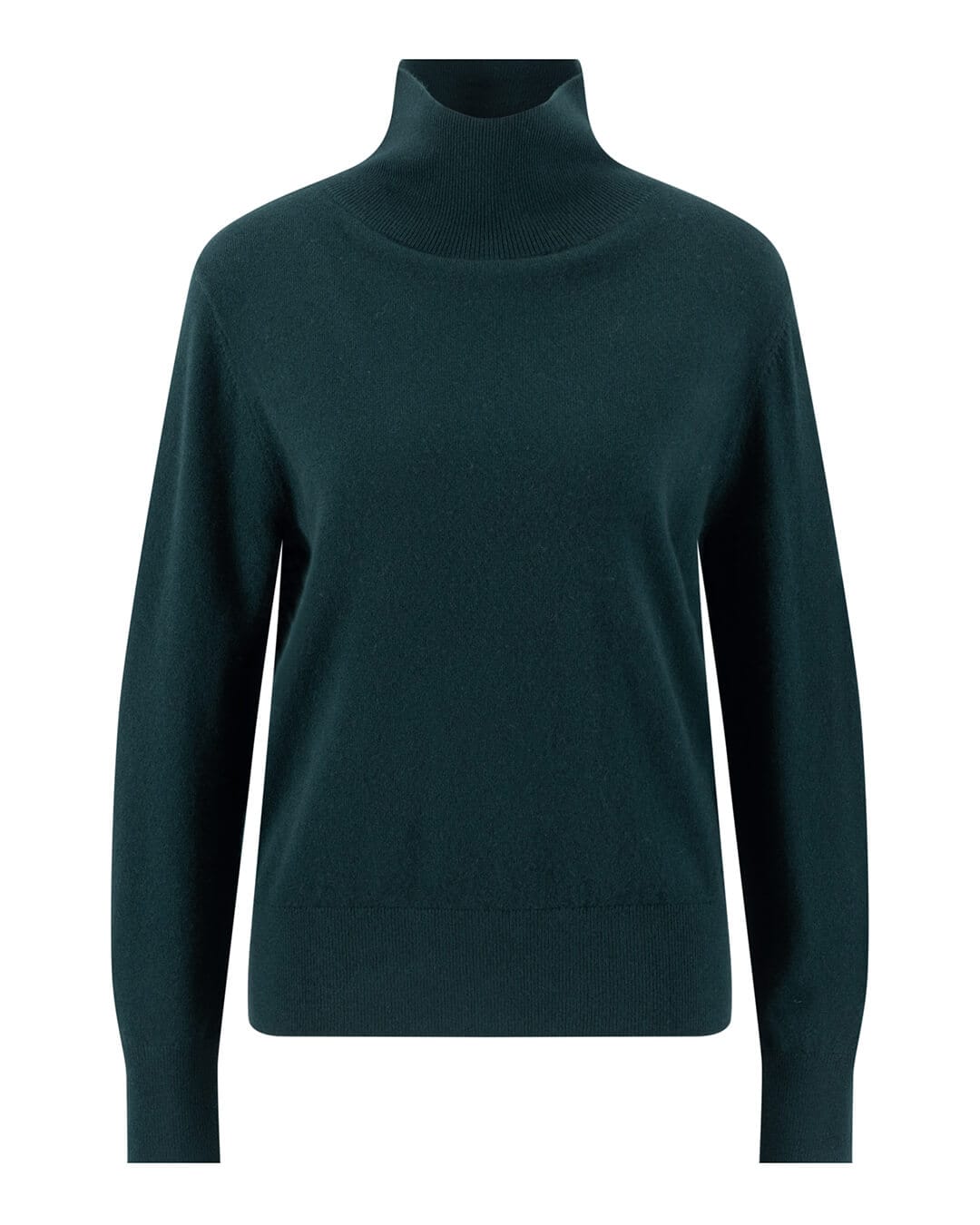 Fynch-Hatton Jumpers Fynch-Hatton Emerald Green Wool Mix Roll Neck Jumper