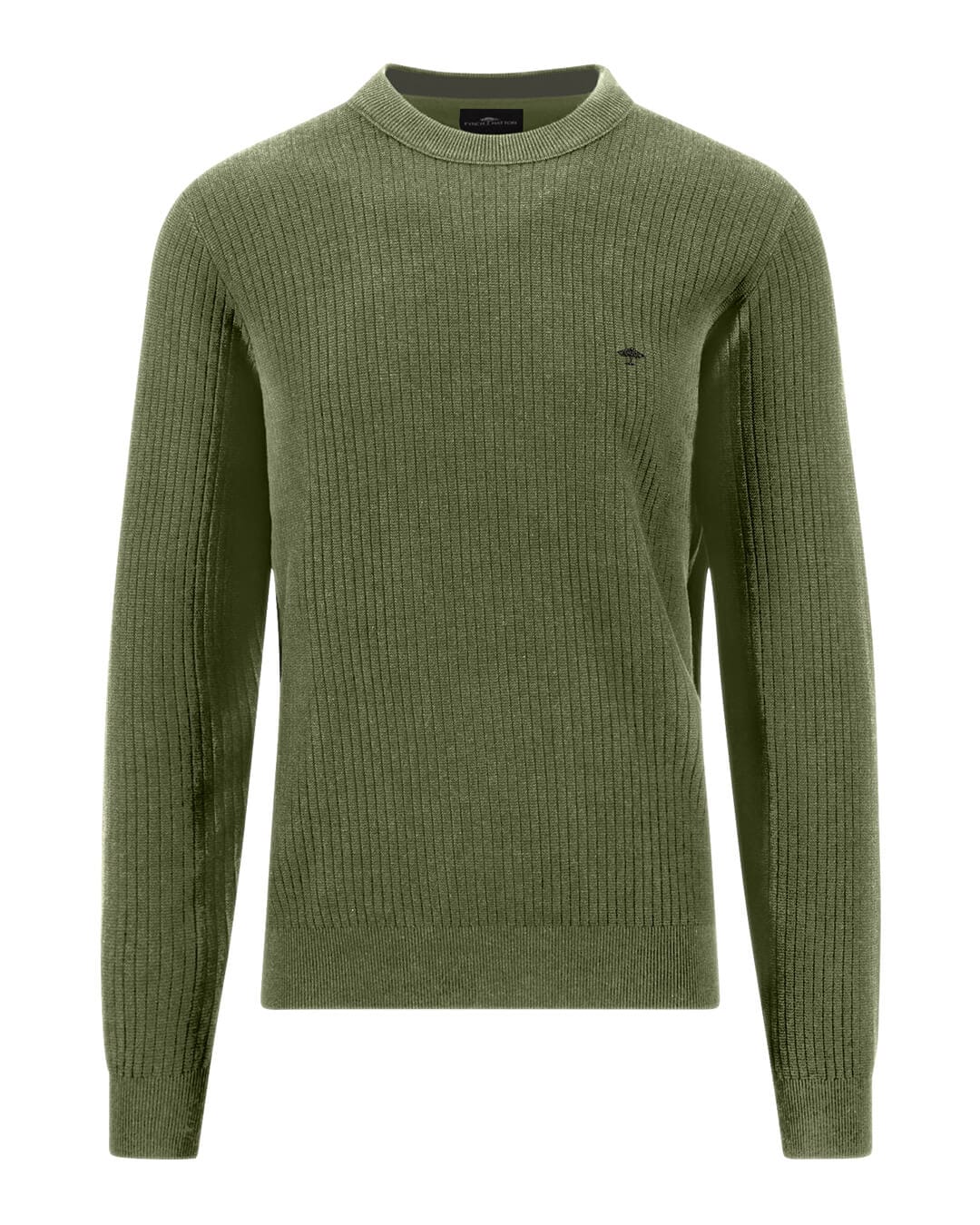 Fynch-Hatton Jumpers Fynch-Hatton Green Fynch-Hatton Cn Ribbed Moss F748